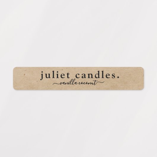 Kraft glyph Thin Candle Tamper-Proof Seal Label (Design 1)