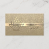 , Kraft, Gold Confetti, Gold Lotus Visitekaartje (Voorkant)