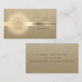 , Kraft, Gold Confetti, Lotus Visitekaartje (Voorkant / Achterkant)