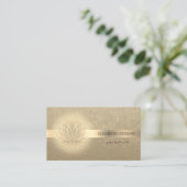 , Kraft, Gold Confetti, Lotus Visitekaartje (Staand voorkant)