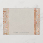 Kraft gold Lace country bruiloft Informatiekaartje (Achterkant)