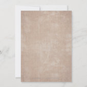 Kraft gold Lace elegant rustige country bruiloft Kaart (Achterkant)