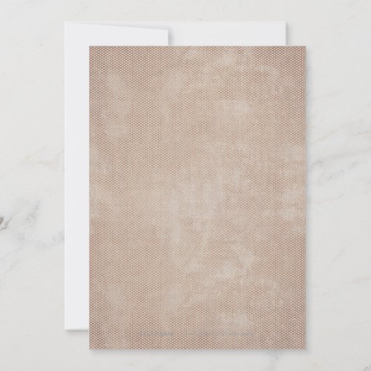 Kraft gold Lace elegant rustige country bruiloft Kaart (Achterkant)