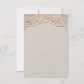 Kraft gold Lace Rustic country bruiloft bedankt (Achterkant)