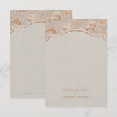 Kraft gold Lace Rustic country bruiloft bedankt (Voorkant / Achterkant)