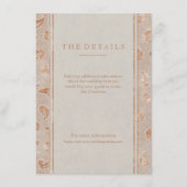 Kraft Gold Lace Rustic country bruiloft card Informatiekaartje (Voorkant)