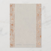 Kraft Gold Lace Rustic country bruiloft card Informatiekaartje (Achterkant)