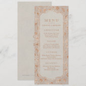 Kraft gold Lace rustic country bruiloft menu (Voorkant / Achterkant)