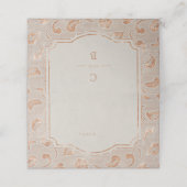 Kraft gold Lace rustige country bruiloft-kaarten Plaatskaartje (Buitenkant ongevouwen)