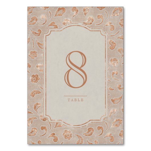 Kraft gold Lace Rustisch country bruiloft card Kaart (Voorkant)