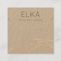 Kraft Goud Stippen Vierkant Ketting Display Kaart