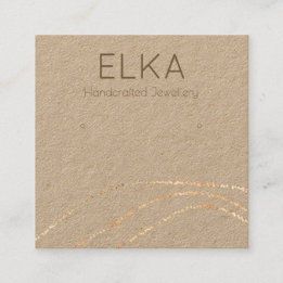 Kraft Gouden Stippen Vierkante Oorbel Display Kaar Visitekaartje