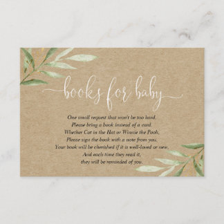 Kraft green bladeren book request books for baby informatiekaartje