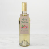 Kraft Green Brush Script Kerstmis  Truck Flessenhanger (Op fles)