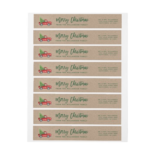 Kraft Green Brush Script  Truck Kerstmis (Vel)