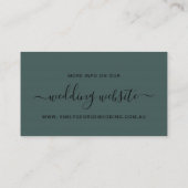 KRAFT GREEN FOLIAGE WATERVERF WEDDING WEBSITE VISITEKAARTJE (Achterkant)
