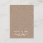 Kraft & Greenery Handmade Jewelry Earring Display Visitekaartje (Achterkant)