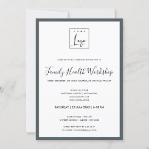 KRAFT GRIJZE TEXTUUR UW LOGO WORKSHOP EVENEMENT KAART