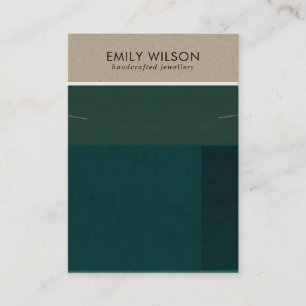 KRAFT GROEN KLEURBLOK KETTING ARMBAND DISPLAY VISITEKAARTJE