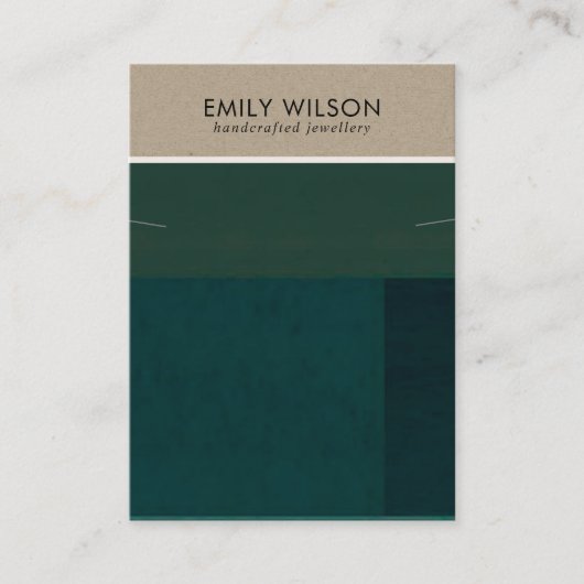 KRAFT GROEN KLEURBLOK KETTING ARMBAND DISPLAY VISITEKAARTJE (Voorkant)