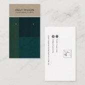 KRAFT GROENE KLEUR BLOK STUD ARRING DISPLAY KAART VISITEKAARTJE (Voorkant / Achterkant)