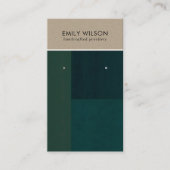 KRAFT GROENE KLEUR BLOK STUD ARRING DISPLAY KAART VISITEKAARTJE (Voorkant)