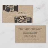 Kraft  Grunge Camera Foto Visitekaartje (Voorkant / Achterkant)