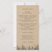 Kraft Hand-getrokken Bergen Pines bruiloft program (Achterkant)