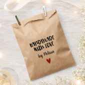 Kraft Handgemaakt met liefde Bedankzakje (Geknipt)