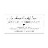 Kraft handgemaakt met sociale liefdesmedia rubberstempel (Afrduk)