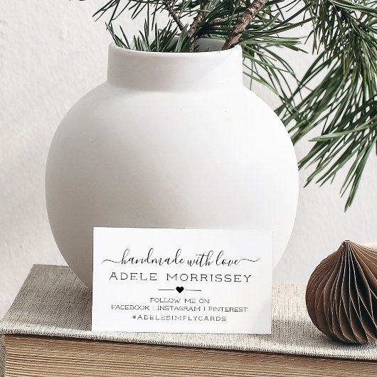 Kraft handgemaakt met sociale liefdesmedia rubberstempel