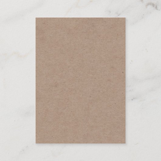 Kraft Handmade Earringen Jewelry Display Card Visitekaartje (Achterkant)