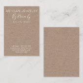 Kraft Handmade Earringen Jewelry Display Card Visitekaartje (Voorkant / Achterkant)