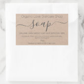 Kraft Handmade Soap Rechthoekige Sticker (Tas)