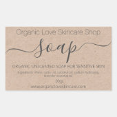 Kraft Handmade Soap Rechthoekige Sticker (Voorkant)