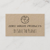 Kraft Handmade Zero Waste Product Visitekaartje (Voorkant)