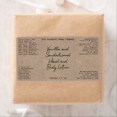 Kraft Handwritten Look Cosmetics Bottle Label (Insitu)