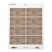 Kraft Handwritten Look Cosmetics Bottle Label (Full Sheet)