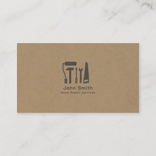 Kraft Handyman & Home Repair Service Visitekaartje (Achterkant)