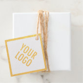 Kraft Hang Labels Gouden Folie Logo Diamond Shaped (Met doos)