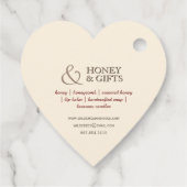 Kraft Heart Honey Jar Hang Label Bijenbloem (Achterkant)