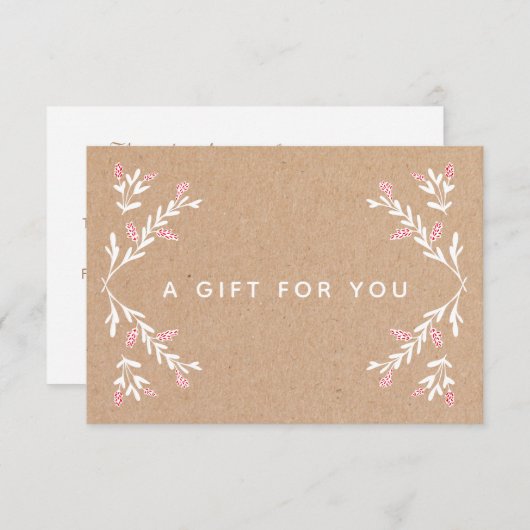 Kraft Holiday Cadeaucertificaat (Voorkant / Achterkant)