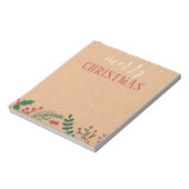 Kraft, Holly en Pine | Vrolijk kerstfeest Notitieblok (Linkerzijde)