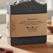 Kraft Homemade Soap wrap Label  with logo Uitnodigingen Wikkel