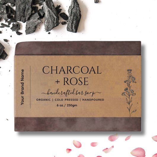 Kraft Homemade Soap wrap Label  with logo Uitnodigingen Wikkel