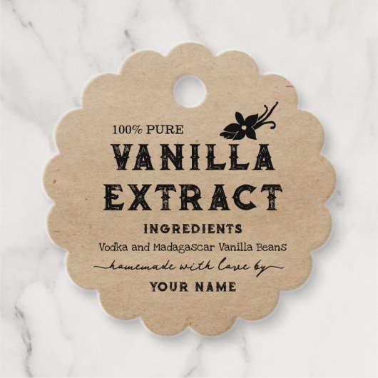Kraft Homemade Vanilla Extract Ronde label label (Voorkant)