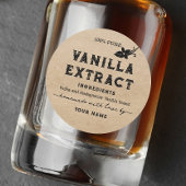 Kraft Homemade Vanille-extract Ronde sticker