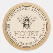 Kraft Honey Jar bee Label (Voorkant)