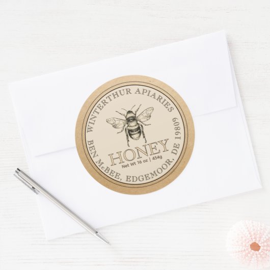Kraft Honey Jar bee Label (Envelop)