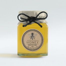 Kraft Honey-label | Honing-Logo Ronde Sticker